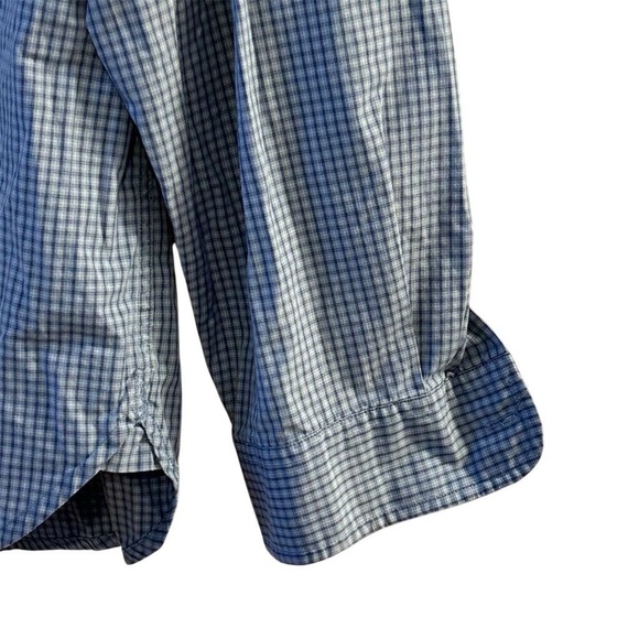 Gap Men's Large Blue Check Button-Down Shirt Long Sleeve Casual - Picture 4 of 8